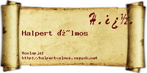 Halpert Álmos névjegykártya